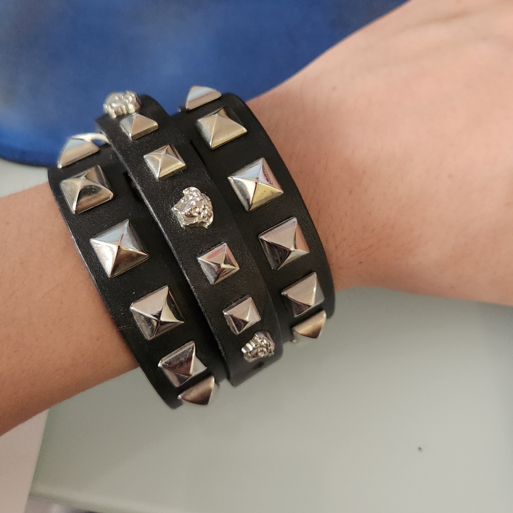 Vintage Versace leather cuff